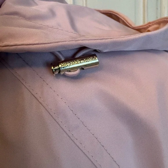 Women's Michael Kors Light Pink Hooded Rain Jacket Sz S - Picture 5 of 15